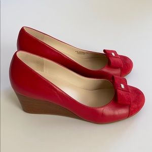 Cole Haan Adair Leather Bow Wedge size 6.5